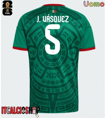 Messico Johan Vasquez #5 Prima Maglia Mondiali 2026 Manica Corta Messico Johan Vasquez #5 Prima Maglia Mondiali 2026 Manica Corta